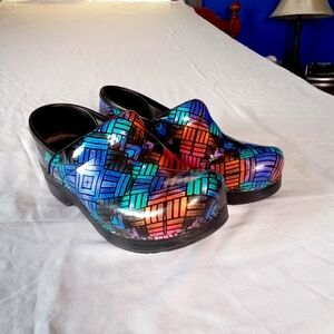 Dansko Professional Leather Clogs Shoes Size 36 EU 5.5/6 US Color Weave Slip On